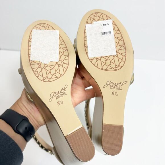 JEWEL BADGLEY MISCHKA KATHLEEN ANKLE STRAP WEDGE SANDAL SIZE 8.5 NEW - Picture 6 of 7